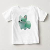 キュートなミントグリーンの3Dスタイリッシュコーギーパピー