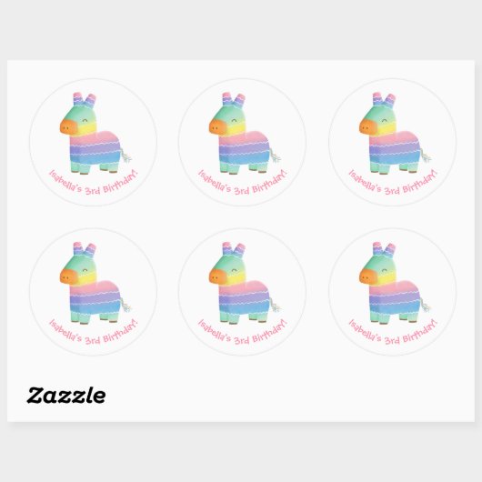 キュートなメキシコのピナタ誕生日パーティーのデコールシール ラウンドシール (シート)