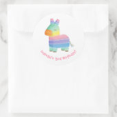 キュートなメキシコのピナタ誕生日パーティーのデコールシール ラウンドシール (バッグ)