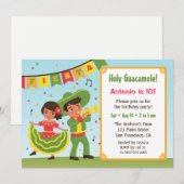 キュートなメキシコのフィエスタ ヒスパニックの子供たちの誕生日パーティー 招待状 (正面/裏面)