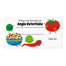 キュートなメキシコ料理のサルサ缶詰ラベル ラベル