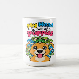 キュートなメデューサ・パピー 神話の犬 楽しいスポーツ マ コーヒーマグカップ