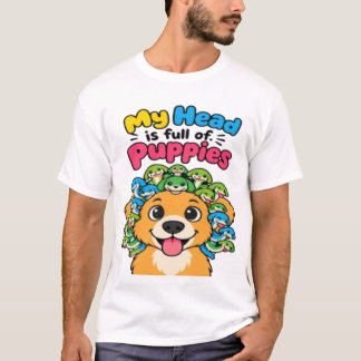 キュートなメデューサ・パピー 神話の犬 楽しいスポーツ マ Tシャツ