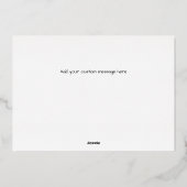 キュートなメリークリスマスファミリーカスタムシルバー 箔シーズンカード (裏面)