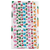 キュートなメリークリスマス恐竜の小抱き枕 スモールペーパーバッグ (正面)