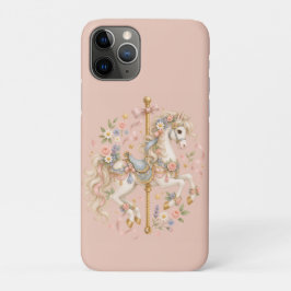 キュートなメリーゴーラウンドの馬 ビンテージアート iPhone 11 PROケース