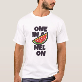 キュートなメロンおもしろいシンプルのモダン1つ Tシャツ