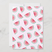 キュートなメロンの最初の誕生日 招待状 (裏面)