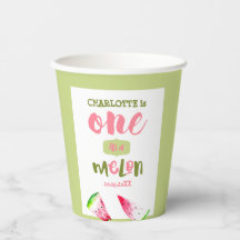 キュートなメロンの1日の誕生日スイカのスライス