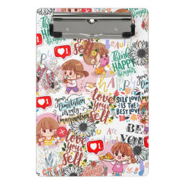 キュートなモチベーション – ポジティブな名言 かわいい ミニクリップボード
