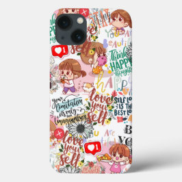 キュートなモチベーション – ポジティブな名言 かわいい iPhone 13ケース