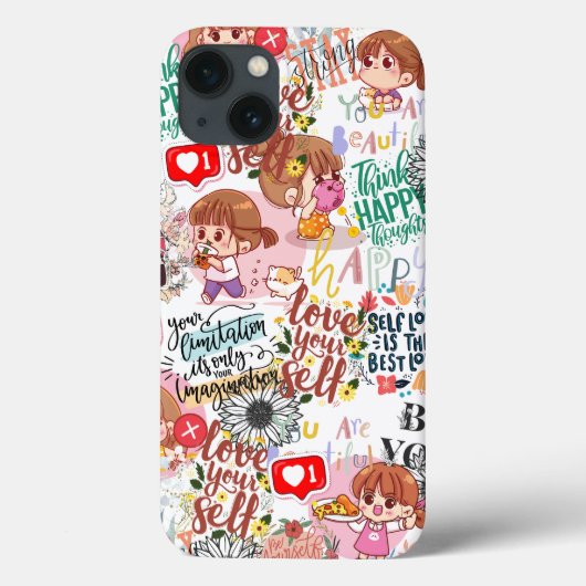 キュートなモチベーション – ポジティブな名言 かわいい Case-Mate iPhoneケース (裏面)