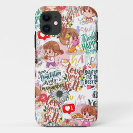 キュートなモチベーション – ポジティブな名言 かわいい iPhone 11 ケース