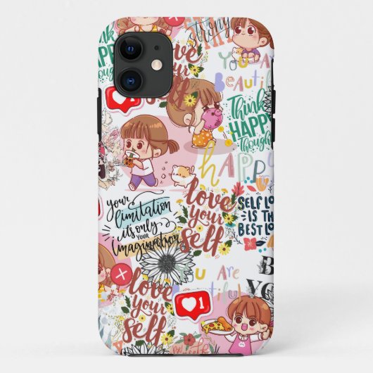 キュートなモチベーション – ポジティブな名言 かわいい Case-Mate iPhoneケース (裏面)