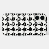 キュートなモノクロ猫の表情パターン Case-Mate iPhoneケース (裏面 (横))