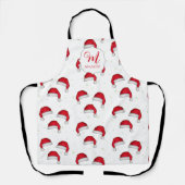 キュートなモノグラムクリスマスパーソナライズされた エプロン (正面)
