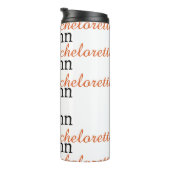 キュートなモノグラムスクリプトブラックと赤の花嫁メイド タンブラー (回転右)