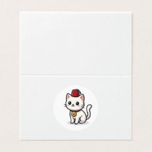 キュートなモロッコ風かわいい猫のフェズステッカー