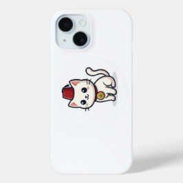 キュートなモロッコ風かわいい猫のフェズステッカー iPhone 15ケース