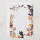 キュートなモンスターのハロウィンお誕生日会招待状 招待状 (裏面)
