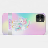 キュートなユニコーンのホログラムグラデーション Case-Mate iPhoneケース (裏面(横))