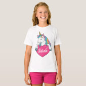 キュートなユニコーンの名入れTシャツ Tシャツ (正面フル)