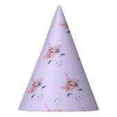 キュートなユニコーンの花の顔 2 パーティーハット (左)