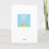 キュートなユーモアのペンギンハッピーバースデー カード (裏面)