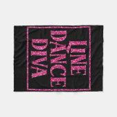 キュートなラインダンスディバシャツLine Dancers Gift フリースブランケット (正面(横))