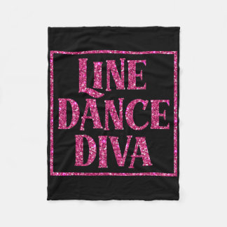 キュートなラインダンスディバシャツLine Dancers Gift フリースブランケット