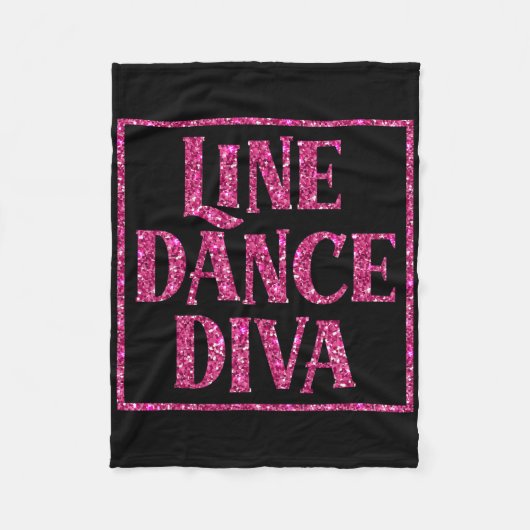 キュートなラインダンスディバシャツLine Dancers Gift フリースブランケット (正面)