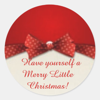 キュートなラウンドクリスマスステッカー ラウンドシール