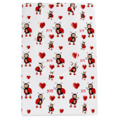 キュートなラディバグのオンホワイト ミディアムペーパーバッグ (正面)