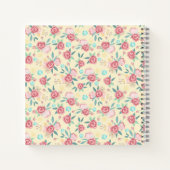 キュートなラマとクロチェットプロジェクトのノート ノートブック (裏面)