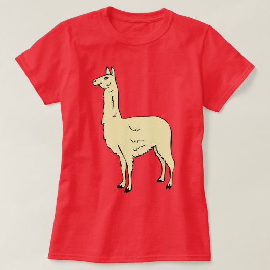 キュートなラマのデザイン #1 Tシャツ (デザイン正面)
