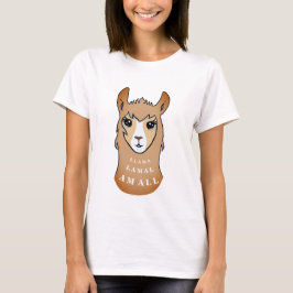 キュートなラマの女王 Tシャツ