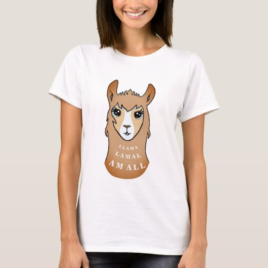 キュートなラマの女王 Tシャツ (正面)