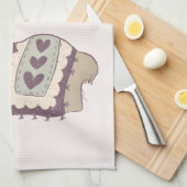 キュートなラマプリンセスクラウン付き キッチンタオル (四つ折り)