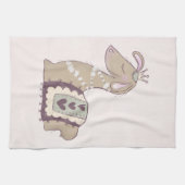 キュートなラマプリンセスクラウン付き キッチンタオル (横)