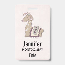 キュートなラマプリンセスクラウン付き