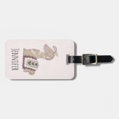 キュートなラマプリンセスクラウン付き ラゲッジタグ (正面横)