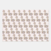 キュートなラマプリンセスクラウン付き ラッピングペーパーシート (正面)