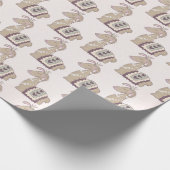 キュートなラマプリンセスクラウン付き ラッピングペーパー (角)