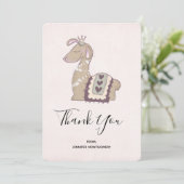 キュートなラマプリンセス王冠をかぶってありがとう サンキューカード (スタンド正面)