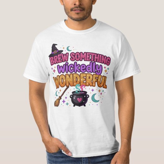 キュートなラメのハロウィンデザイン Tシャツ (正面)