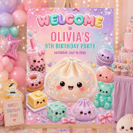キュートなラメ入りだんごスイーツスクイシー誕生日ウェルカム