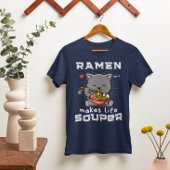 キュートなラーメンが生きる猫ラーメン トライブレンドＴシャツ