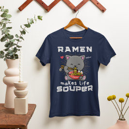 キュートなラーメンが生きる猫ラーメン トライブレンドＴシャツ