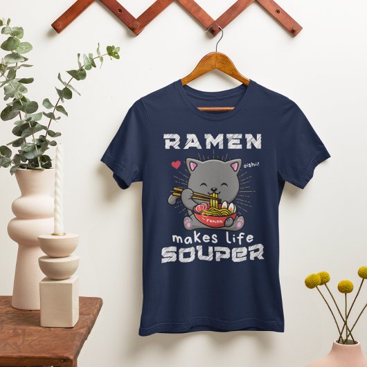 キュートなラーメンが生きる猫ラーメン トライブレンドＴシャツ