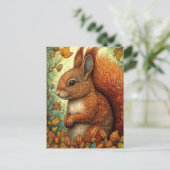 キュートなリスお洒落秋林 ポストカード (スタンド正面)